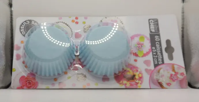 Caissettes, moules à cupcakes 60-Pièces en papier alimentaire , 5cm Diamètre x 3cm Hauteur, bleu