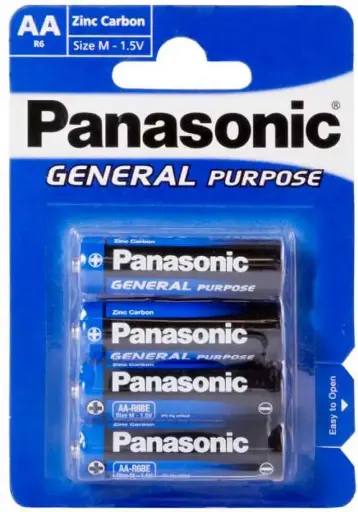 Pile AA LOT DE 12 PILES Panasonic AA R3 1,5V Longue Durée