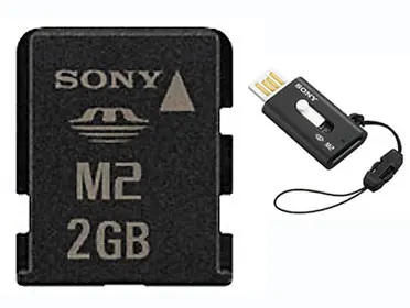 SONY MEMORY STICK MICRO 2GB M2 + Adaptateur USB