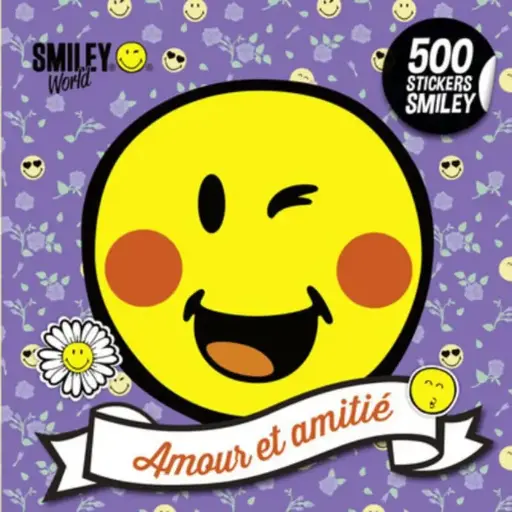 Livre d'autocollants - 500 stickers Smiley - Amour et amitié