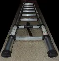 Échelle télescopique de 2.60 m, en aluminium, polyvalente, facile à utiliser, charge maximale de 150 kg, argenté
