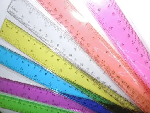 Lattes Transparentes, 30 cm Couleurs assorties